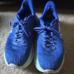 Hoka One One Blue Athletic Sneakers with Black Details